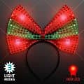 Light Up Festive Christmas Bow Headbands