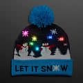 LED Winter Beanie, Blinky Snowman Hats