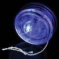 2 3/8" Clear Yo-Yo with Blue LED Lights