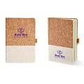 5 x 7 Hard Cover Cork & Heathered Fabric Journal