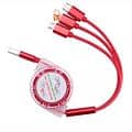3 in 1  transparent  data cable