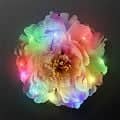 Gorgeous Color Change Hair Flowers, Sparkling Light Clips
