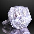 White Prince Cut Huge Diamond LED Rings, 60 day overseas 
