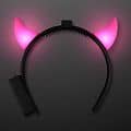 Hot Pink Devil Horns with LEDs