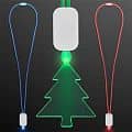LED Neon Lanyard with Acrylic Tree Pendant