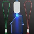 LED Neon Lanyards with Acrylic House Pendant