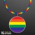 Rainbow Beads Necklace with Medallion (NON-Light Up)