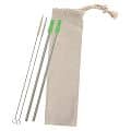 2-Pack Stainless Straw Kit with Cotton Pouch