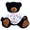 12" Black Peter Bear with sweatshirt and full color imprint
