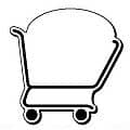 Grocery Cart Stock Shape Magnet
