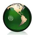 Globe Paperweight - Green