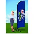 8ft Customized Flag with X Stand-single