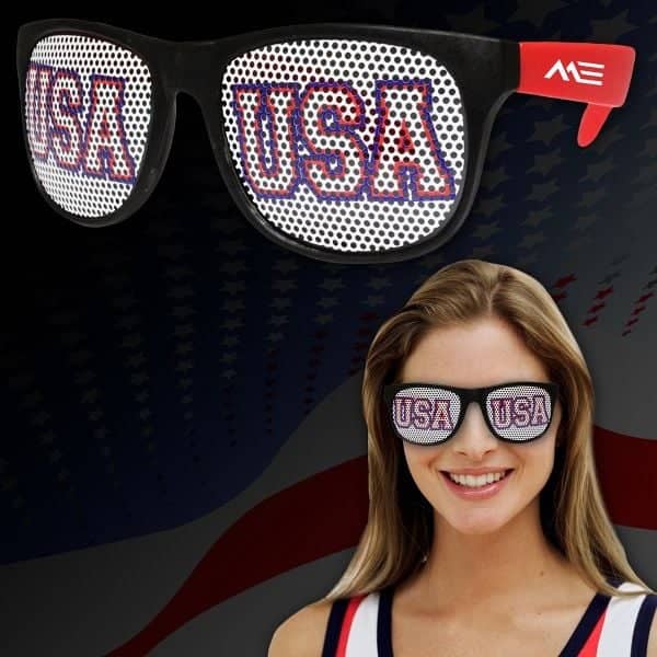USA Red Neon Billboard Sunglasses