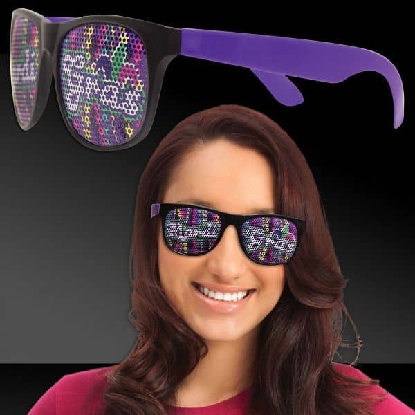 Mardi Gras Beads Purple Mardi Gras Sunglasses