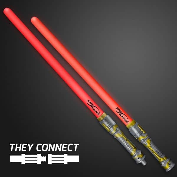 Double Sided Swords Sabers with Red LEDs and Sounds