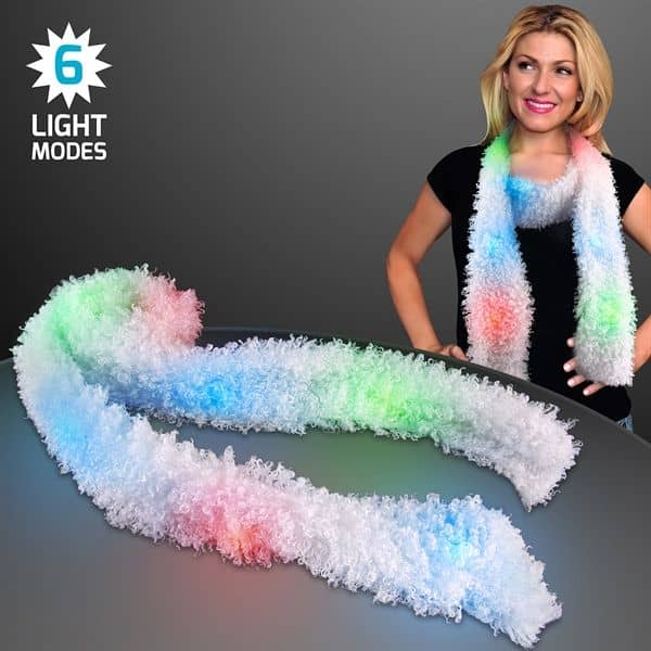 LED Scarf with Multicolor Lights, 5 Feet Long