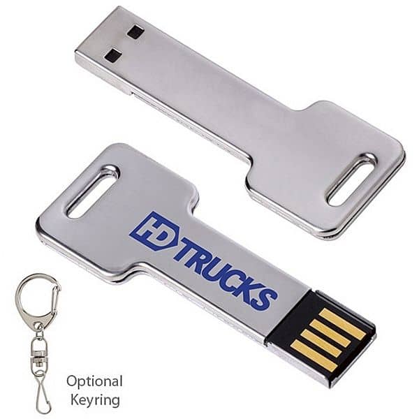 Silver Key USB 2.0 Flash Drive