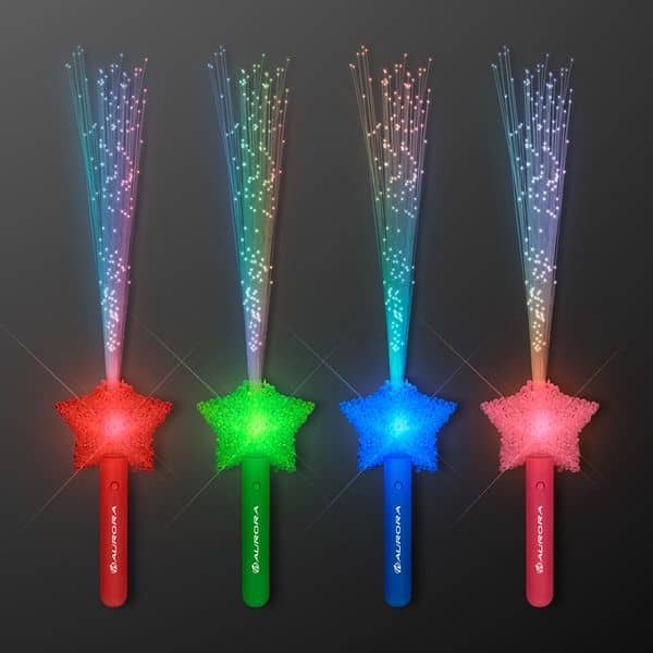 LED Shooting Star Sparkling Fiber Optic Wands