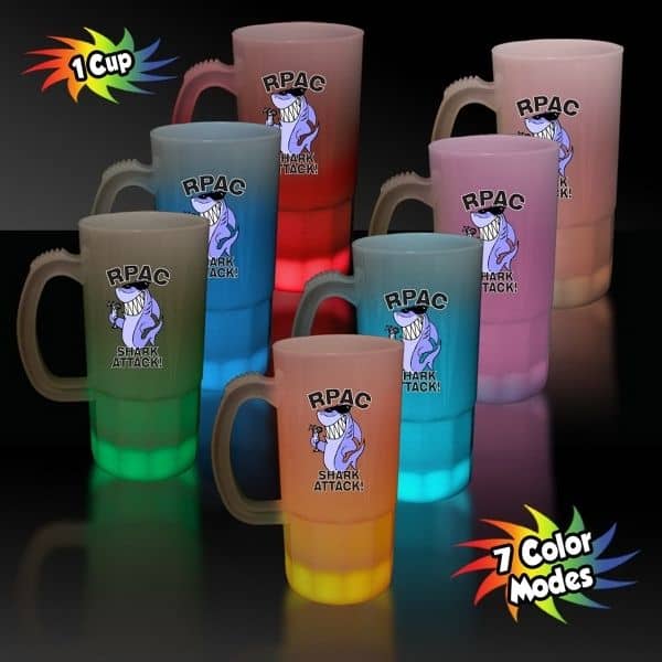 20 oz. Beer Mug with Multi-Colored LED Lights