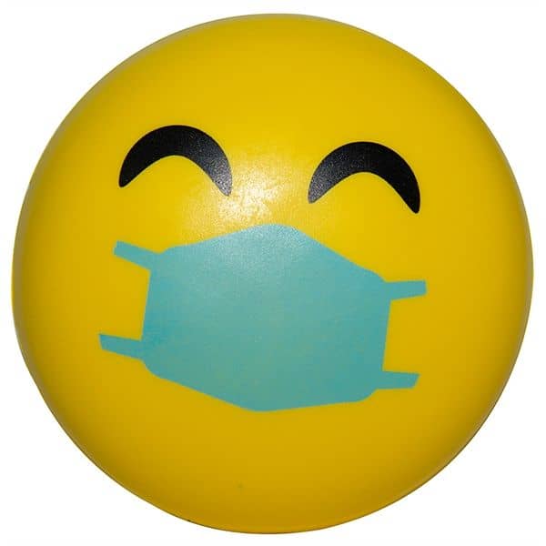 Happy PPE Emoji Squeezies® Stress Reliever
