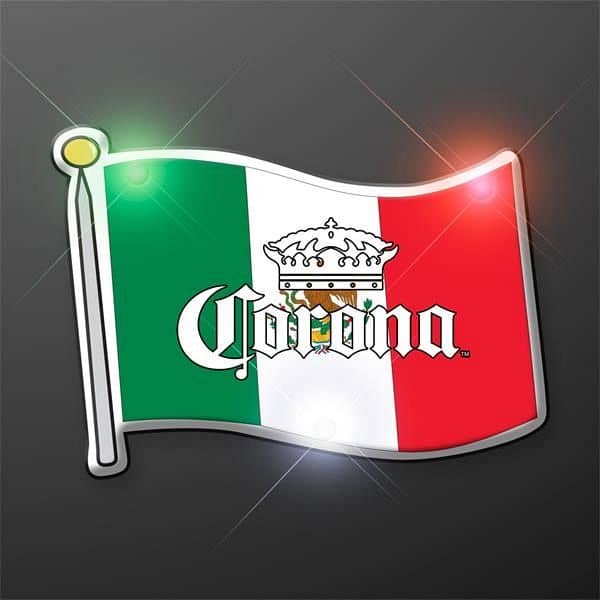 Mexican flag flashing pin blinkies