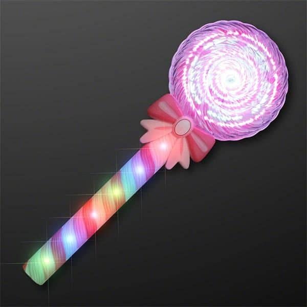 11.8" Deluxe Light Up Spinning Lollipop Wand