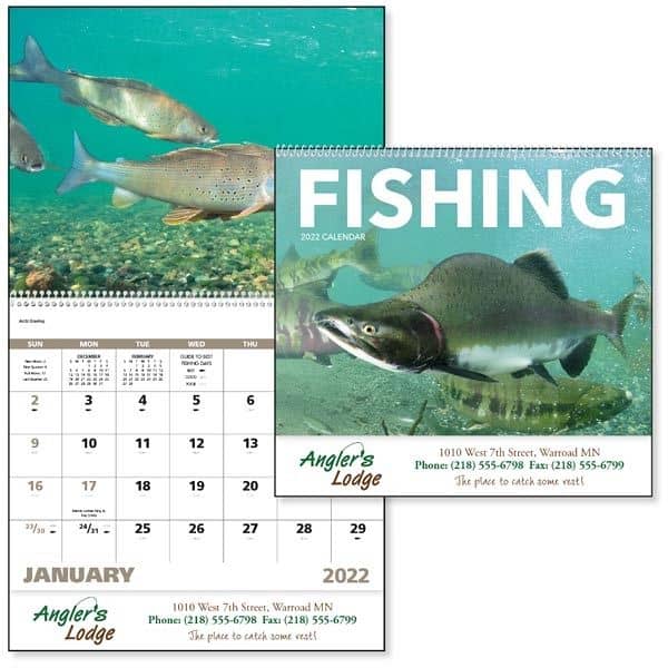 2022 Fishing Calendar Spiral Fishing Sports/Wildlife 2022 Appointment Calendar | Everythingswag  Usa