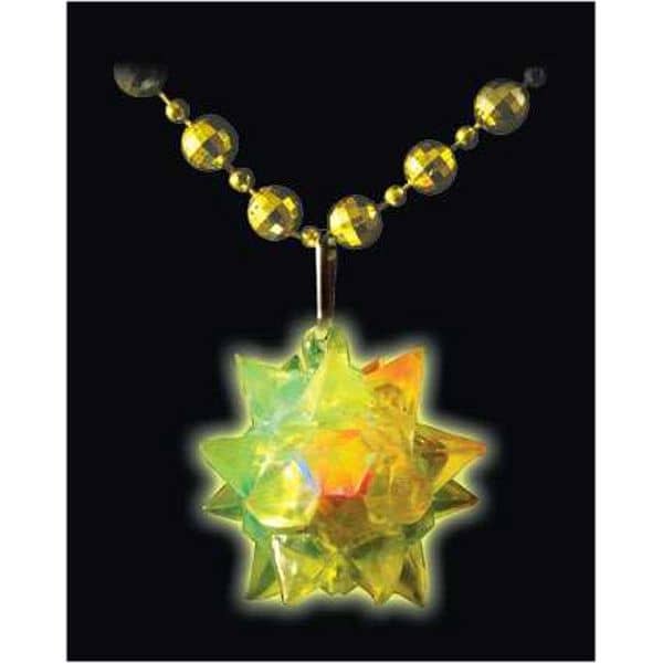 Mardi Gras beaded crystal star necklace