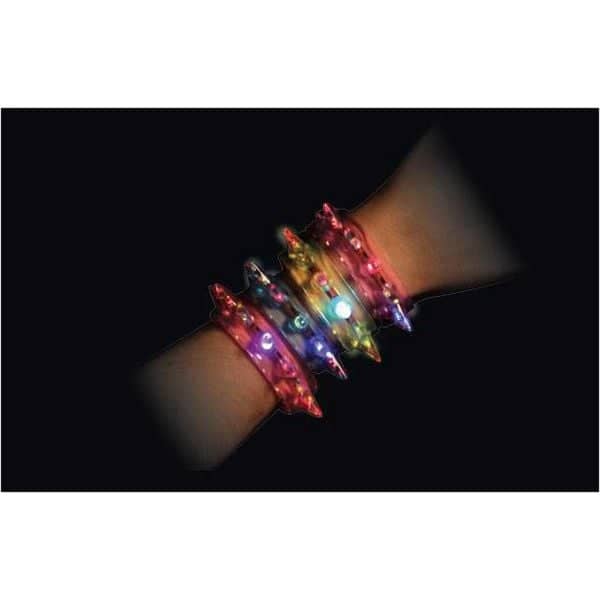 Flashing spike bracelet cuff