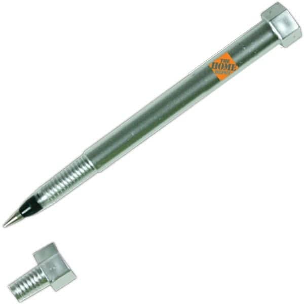 Silver Nut and Bolt Tool Pen