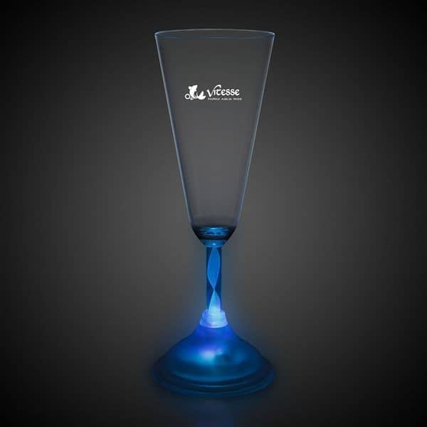 7 1/2 oz. Champagne Glass with Multi-Color LED Lights
