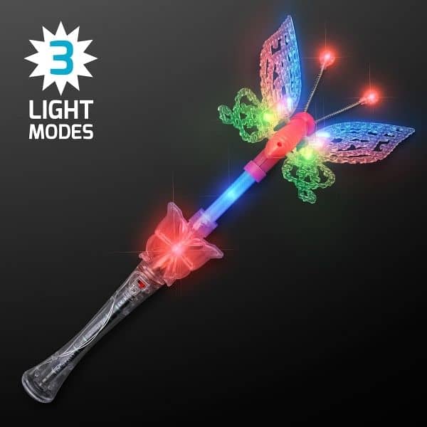 Large Musical Blinking Butterfly Wand