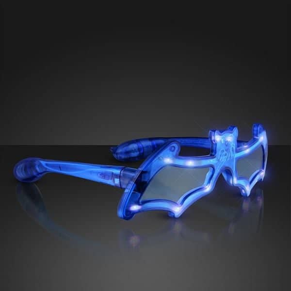 Blue LED Bat Shaped Flashing Sunglasses