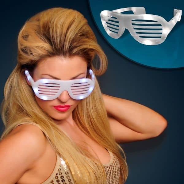 Promotional light up slotted sunglasses
