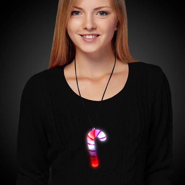 LED Candy Cane Necklace