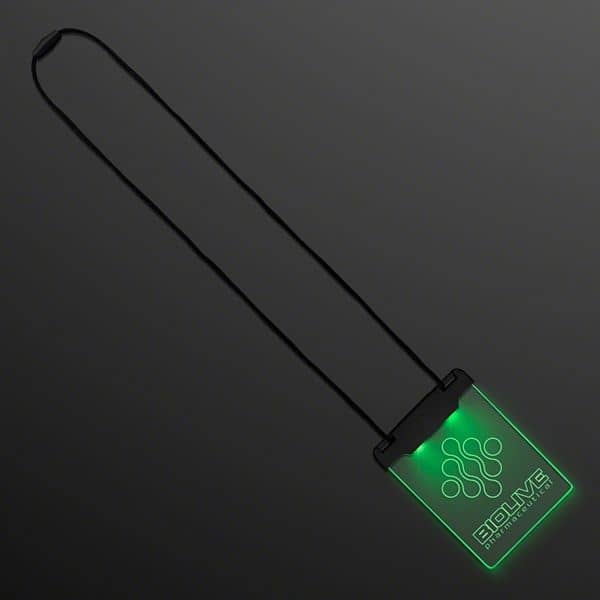 Laser Engraved - Space Glow Light Badge Necklace