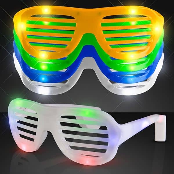 Promotional light up slotted sunglasses