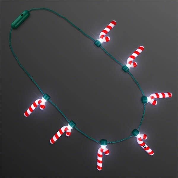 Candy Cane Lights Christmas Party Necklace