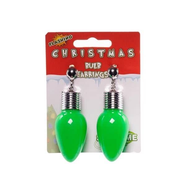 Christmas Bulb LED Clip-On Earrings
