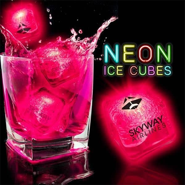 Neon Lited Ice Cubes