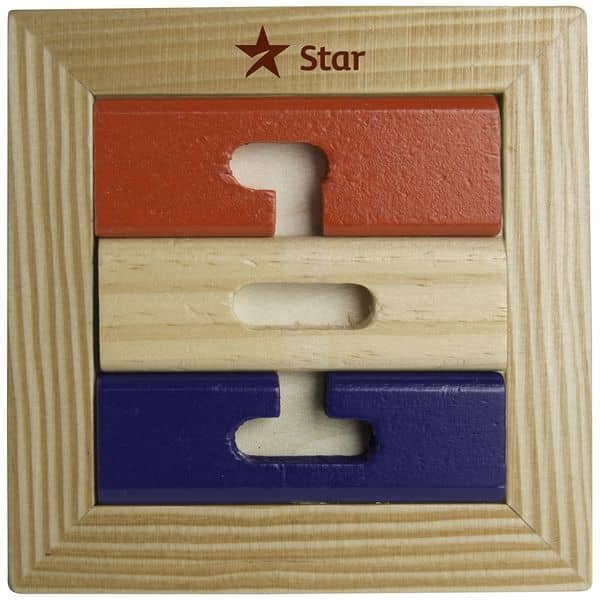 Colorful Wooden Star Puzzle