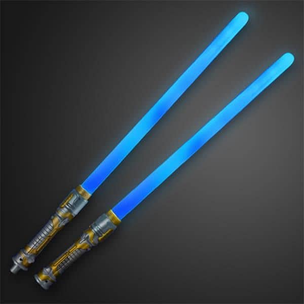 Double Sided Swords Sabers with Blue LEDs and Sounds