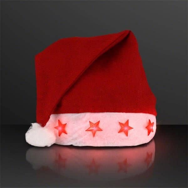 Light up Santa hat with stars