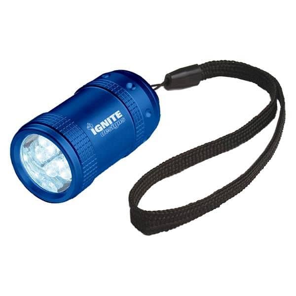 Aluminum Small Stubby LED Flashlight With Strap