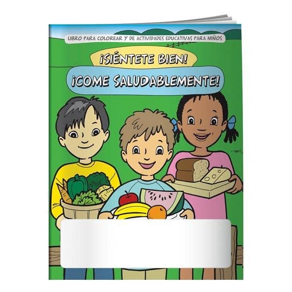 Coloring Book: Eat Healthy (Spanish)