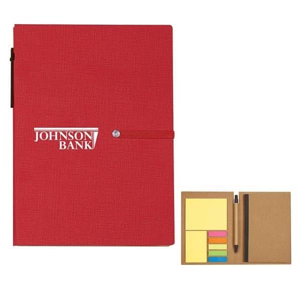 Notebook With Sticky Notes And Pen