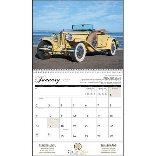 Antique Cars 2022 Calendar