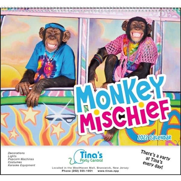 Spiral Monkey Mischief Lifestyle 2022 Appointment Calendar