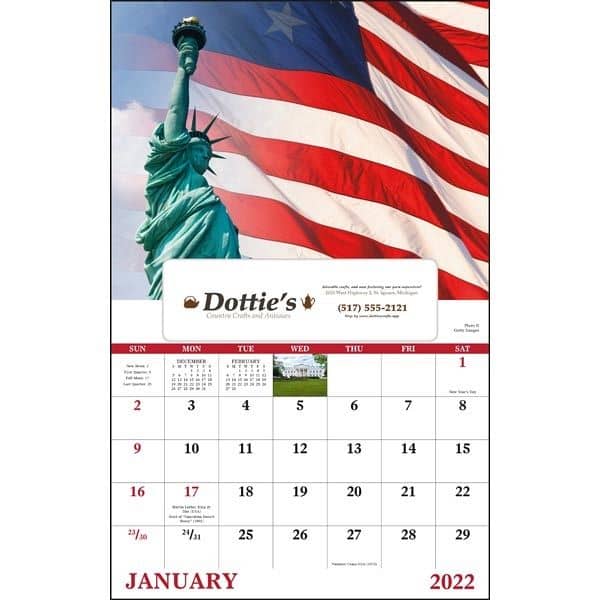 Window Celebrate America Americana 2022 Appointment Calendar