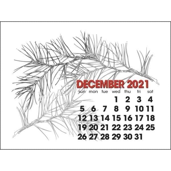Full Color Stick Up English Grid 2022 Calendar